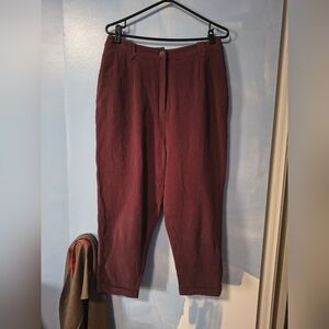 7115 By Szeki Burgundy Cotton Pants L